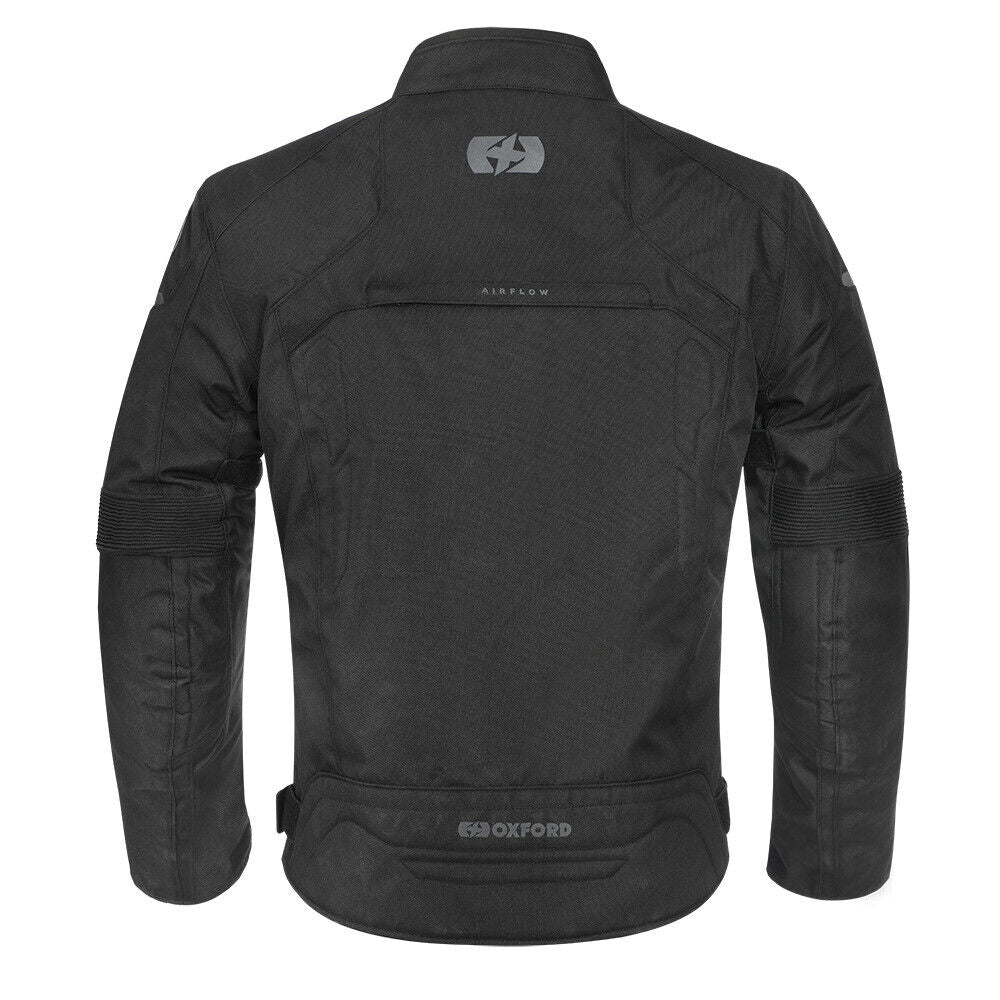 Oxford Delta 1.0 Short Waterproof Textile Motorcycle Motorbike Jacket Black
