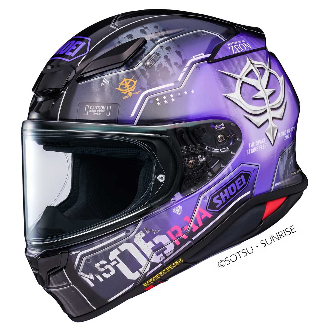 Shoei NXR2 MS-06R-1A Black Tri-Star's Zaku II H-MOB TC-12 Helmet